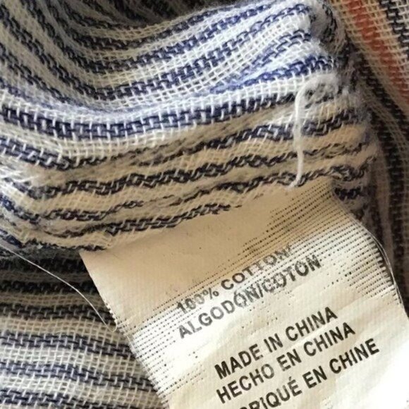 Rails Stripe Gray Cotton Button Up Shirt Small - Picture 6 of 8